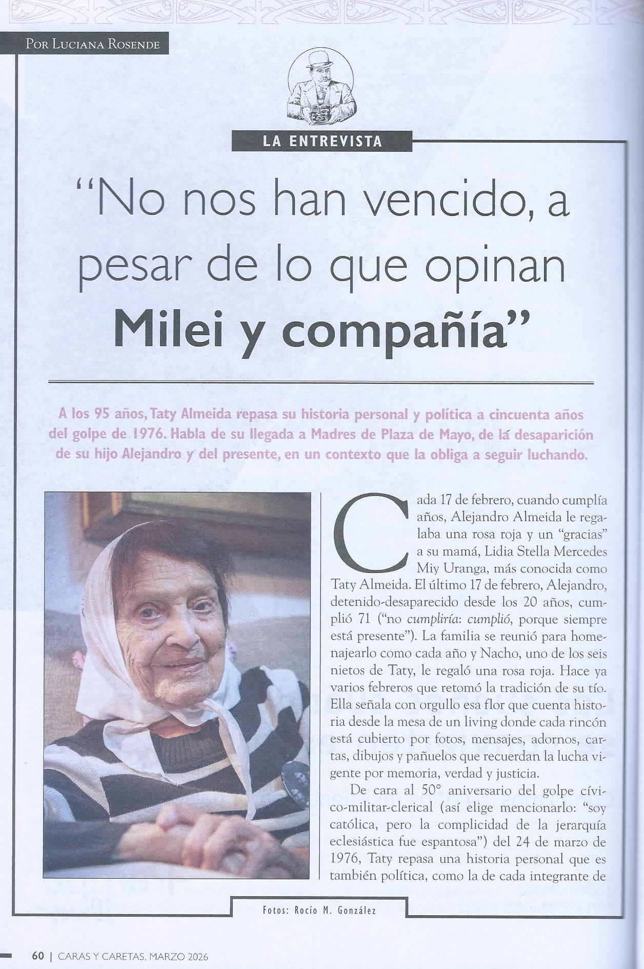 Caras y Caretas, Marzo 2026