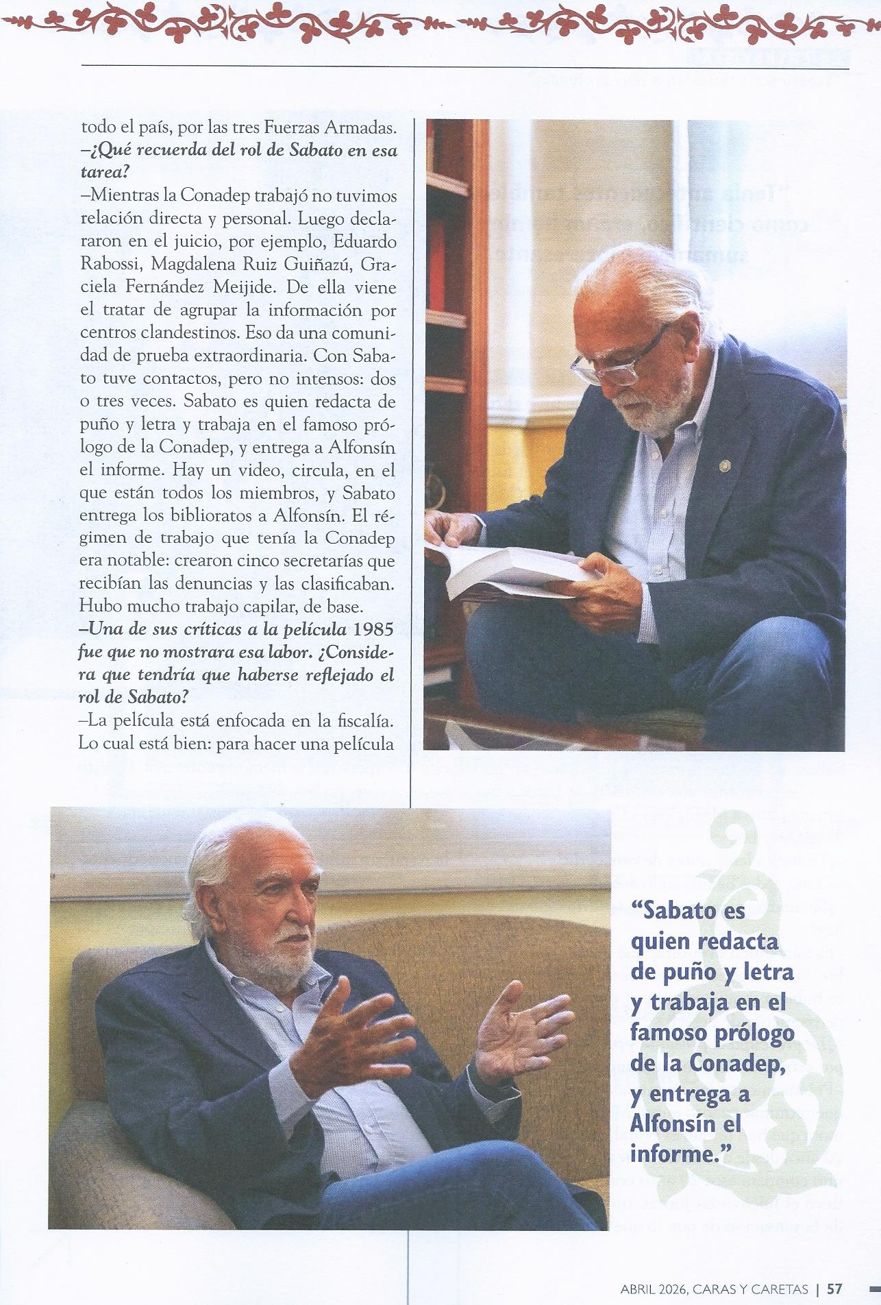 Caras y Caretas, Abril 2026