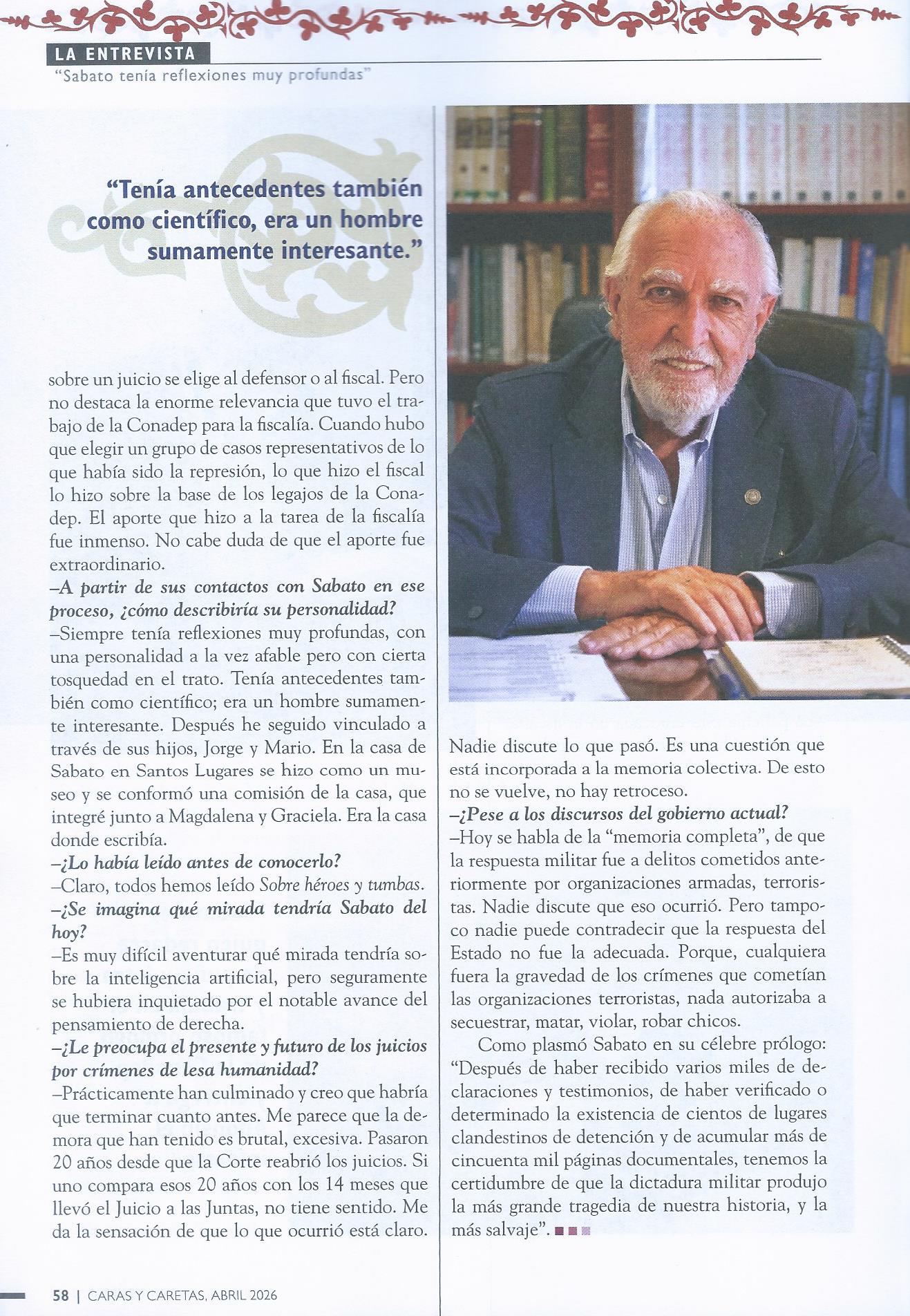 Caras y Caretas, Abril 2026